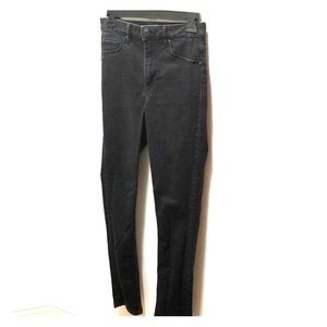 Skinny High Waist Denim Jeans - faded black